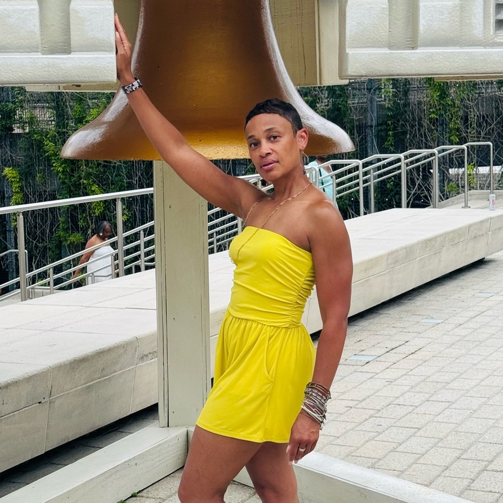 Chartreuse Strapless Dress